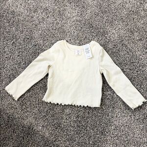 GAP Kids Cream Long Sleeve Top